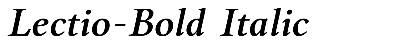 Lectio-Bold Italic